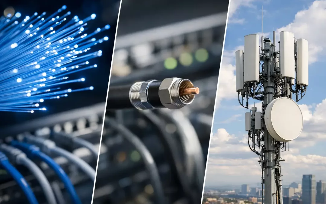 Fiber vs. Cable vs. 5G for Business Internet
